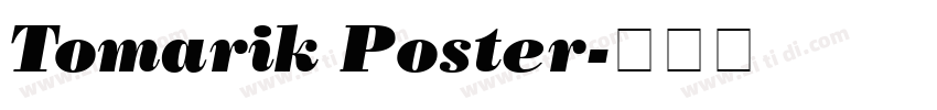Tomarik Poster字体转换